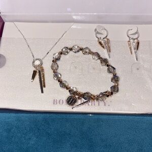 Elegant Gold and Silver Plated Jewelry Set